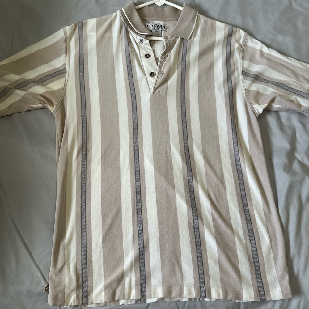 Penguin Sport Striped Polo Shirt